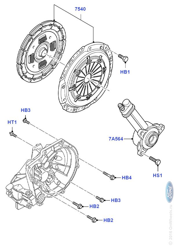 Схема сцепления форд фокус 1