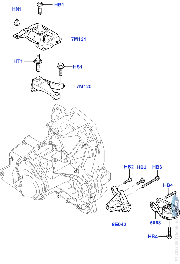 Подушки двигателя форд фокус 3 схема