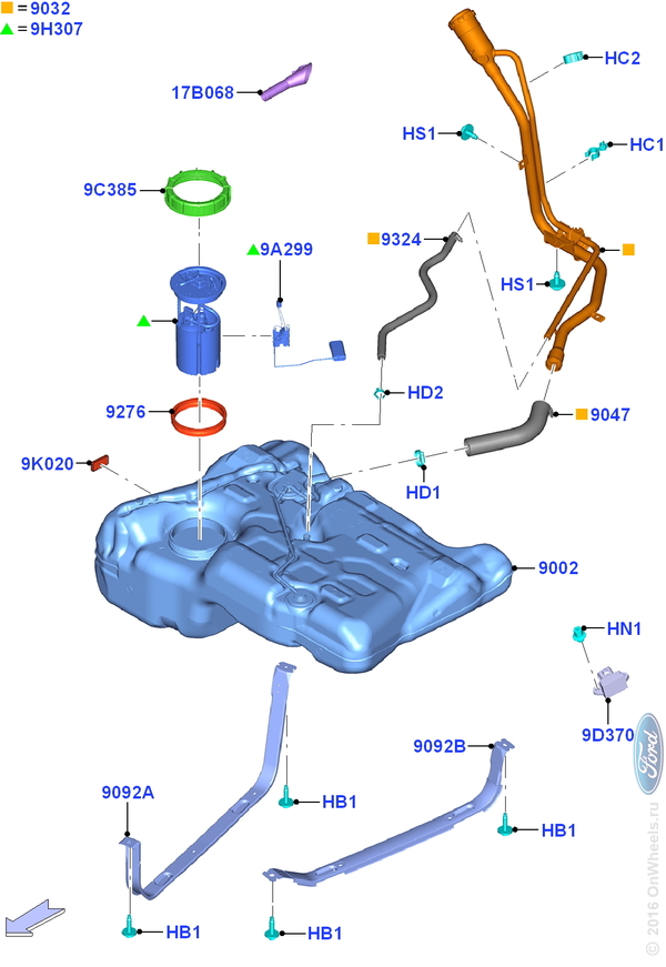 Схема топливного бака форд фокус 3