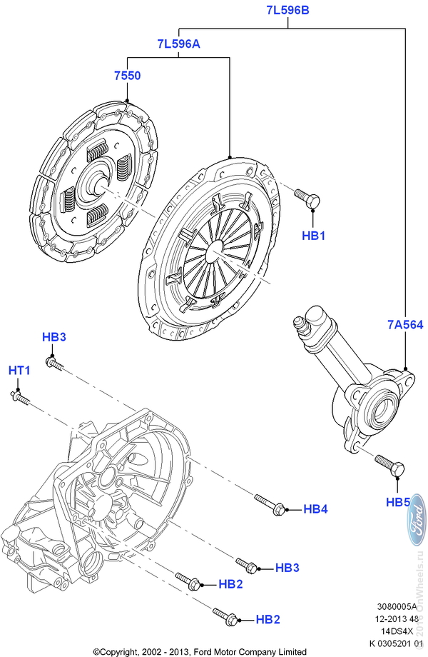 Схема сцепления форд фокус 3