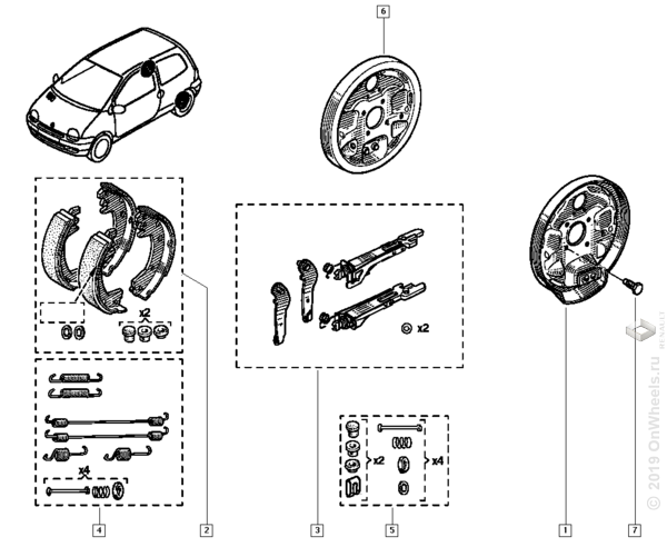 Схема задних тормозов рено меган 2