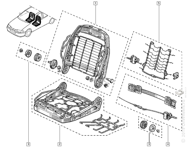Подрамник рено меган 2 схема