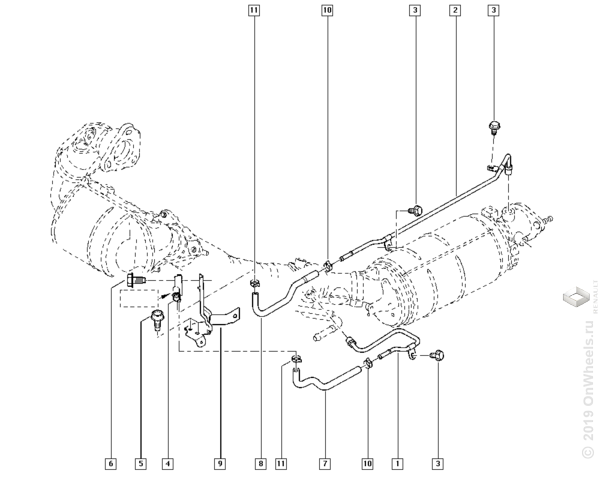 Схема выхлопной системы рено логан 2