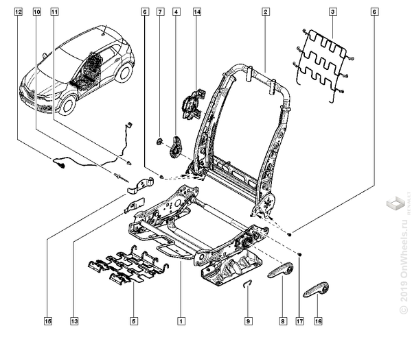Сидение Рено Каптур Водительское Купить