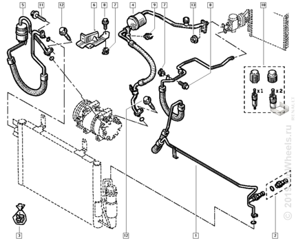 Схема кондиционера рено логан 1.4. Renault Megane 2 схема шлангов кондиционер. Система кондиционирования Рено Логан 2. Система кондиционирования Рено Логан 1. Система кондиционера Рено Логан 1.